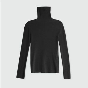 Oak + Fort Turtleneck Sweater 2597 in Black